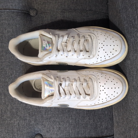 Nike WhiteCourt Vision Athletic Shoes With Holographic Checks - Picture 2 of 7